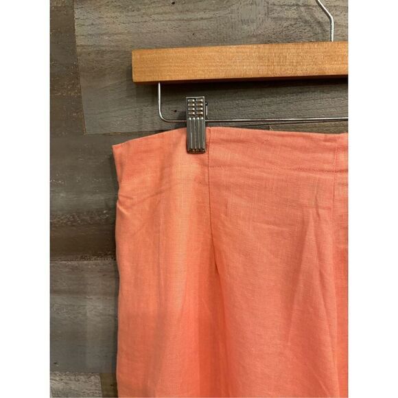 Bagatelle 14 NWT peach linen pleated waist dress pants w/side pockets - Picture 4 of 7